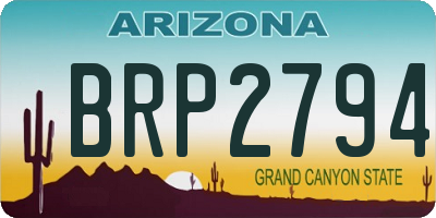 AZ license plate BRP2794