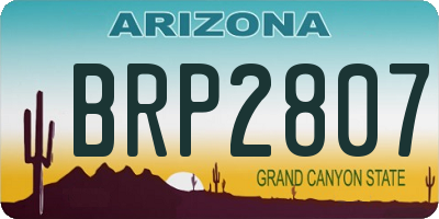 AZ license plate BRP2807