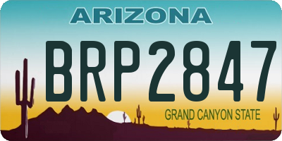 AZ license plate BRP2847