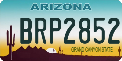 AZ license plate BRP2852