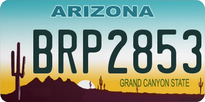 AZ license plate BRP2853