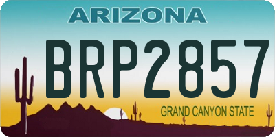 AZ license plate BRP2857