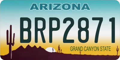 AZ license plate BRP2871