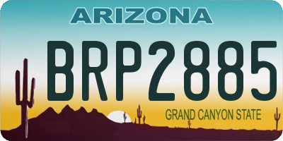 AZ license plate BRP2885
