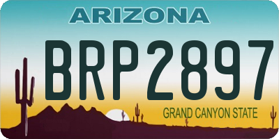 AZ license plate BRP2897