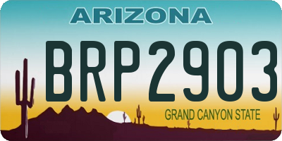 AZ license plate BRP2903