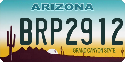 AZ license plate BRP2912