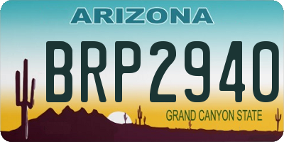 AZ license plate BRP2940