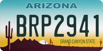 AZ license plate BRP2941