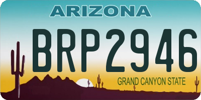 AZ license plate BRP2946