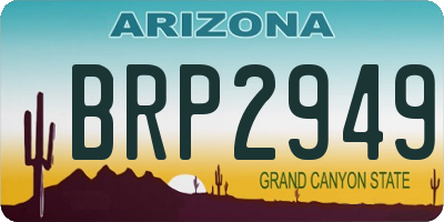 AZ license plate BRP2949