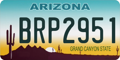 AZ license plate BRP2951