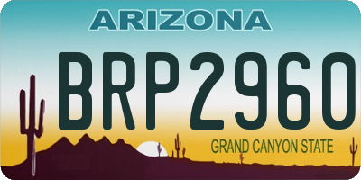 AZ license plate BRP2960