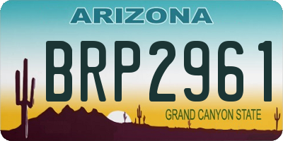 AZ license plate BRP2961