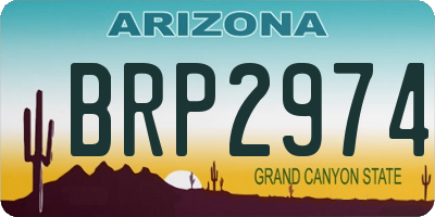 AZ license plate BRP2974