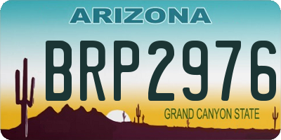 AZ license plate BRP2976
