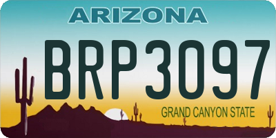 AZ license plate BRP3097