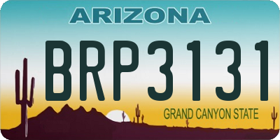AZ license plate BRP3131