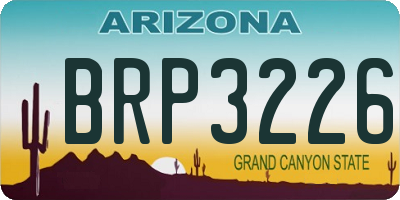 AZ license plate BRP3226
