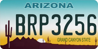 AZ license plate BRP3256