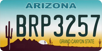 AZ license plate BRP3257