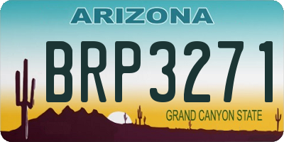 AZ license plate BRP3271