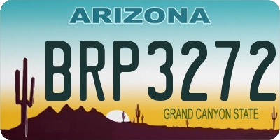 AZ license plate BRP3272