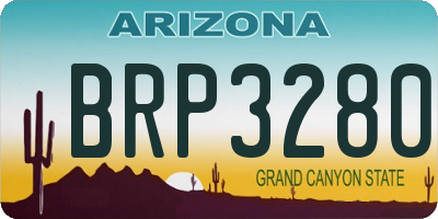 AZ license plate BRP3280