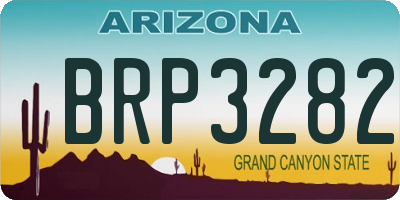 AZ license plate BRP3282