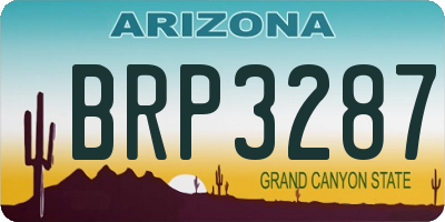 AZ license plate BRP3287