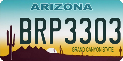 AZ license plate BRP3303