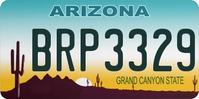 AZ license plate BRP3329