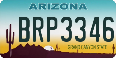 AZ license plate BRP3346