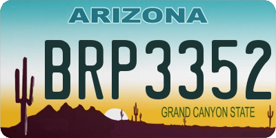 AZ license plate BRP3352