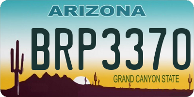 AZ license plate BRP3370