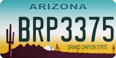 AZ license plate BRP3375