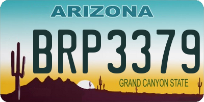 AZ license plate BRP3379
