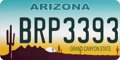 AZ license plate BRP3393