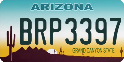 AZ license plate BRP3397