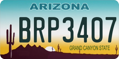 AZ license plate BRP3407