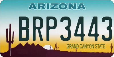 AZ license plate BRP3443