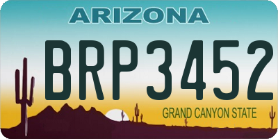 AZ license plate BRP3452