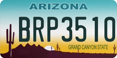 AZ license plate BRP3510