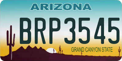 AZ license plate BRP3545