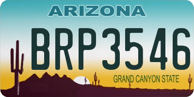 AZ license plate BRP3546