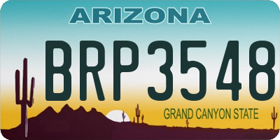AZ license plate BRP3548