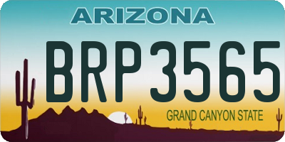 AZ license plate BRP3565