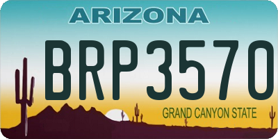 AZ license plate BRP3570