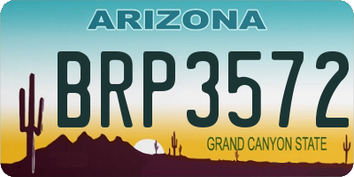 AZ license plate BRP3572