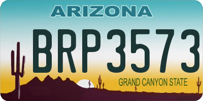 AZ license plate BRP3573
